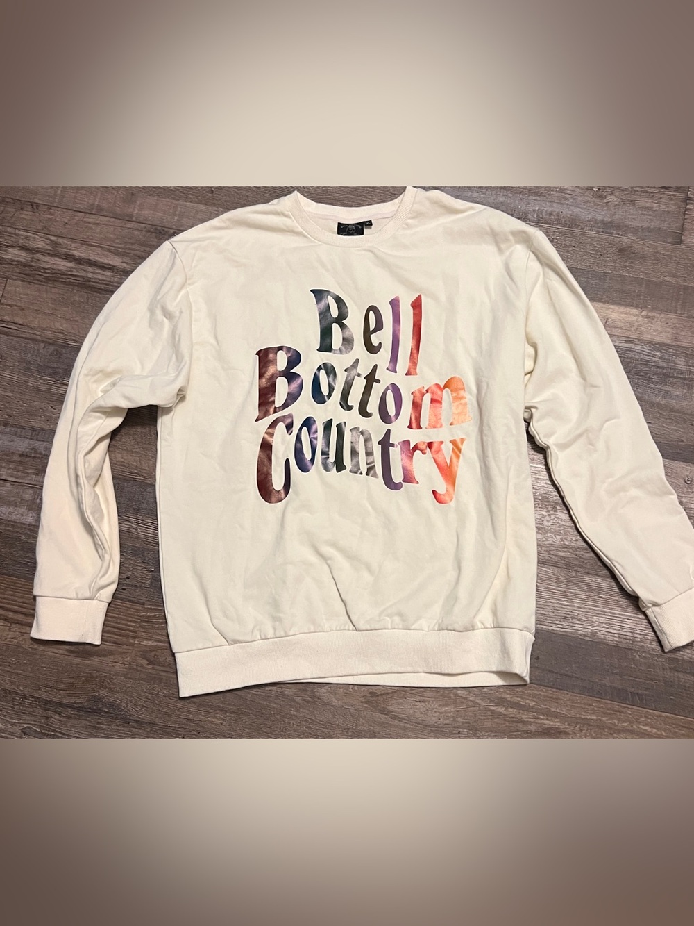 Lainey Wilson Bell Bottom Country Crewneck Sweatshirt ~ Size XL Ivory